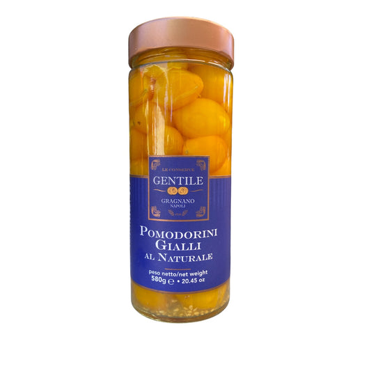 **OUT OF STOCK** NEW SIZE & JAR! "Piennolo" Vesuvius Whole Yellow Tomatoes by Gentile, 20.45 oz, 12/CS (max 2 units for Retail Clients)  *ETA PENDING*