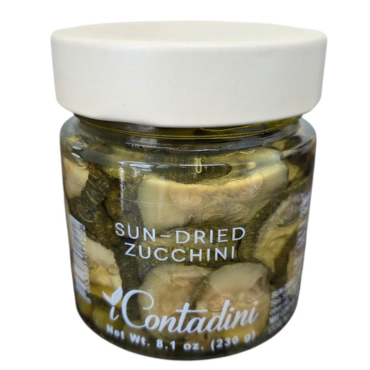 *SPECIAL* (BEST BY 11/28/28) Sundried Zucchini in Oil by iContadini, 8.1 oz, 6/CS