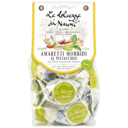 *WHOLESALE PRE-ORDER ONLY* Soft Amaretti, Pistachio, Clear Bag, 4.2 oz (8/CS) *5653*