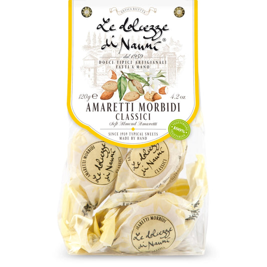 WHOLESALE PRE-ORDER ONLY * LESS THAN 5 CS LEFT * Soft Amaretti, Almond, Classic, Clear Bag, 4.28 oz (120 g), (8/CS) *353* ETA MID OCTOBER*