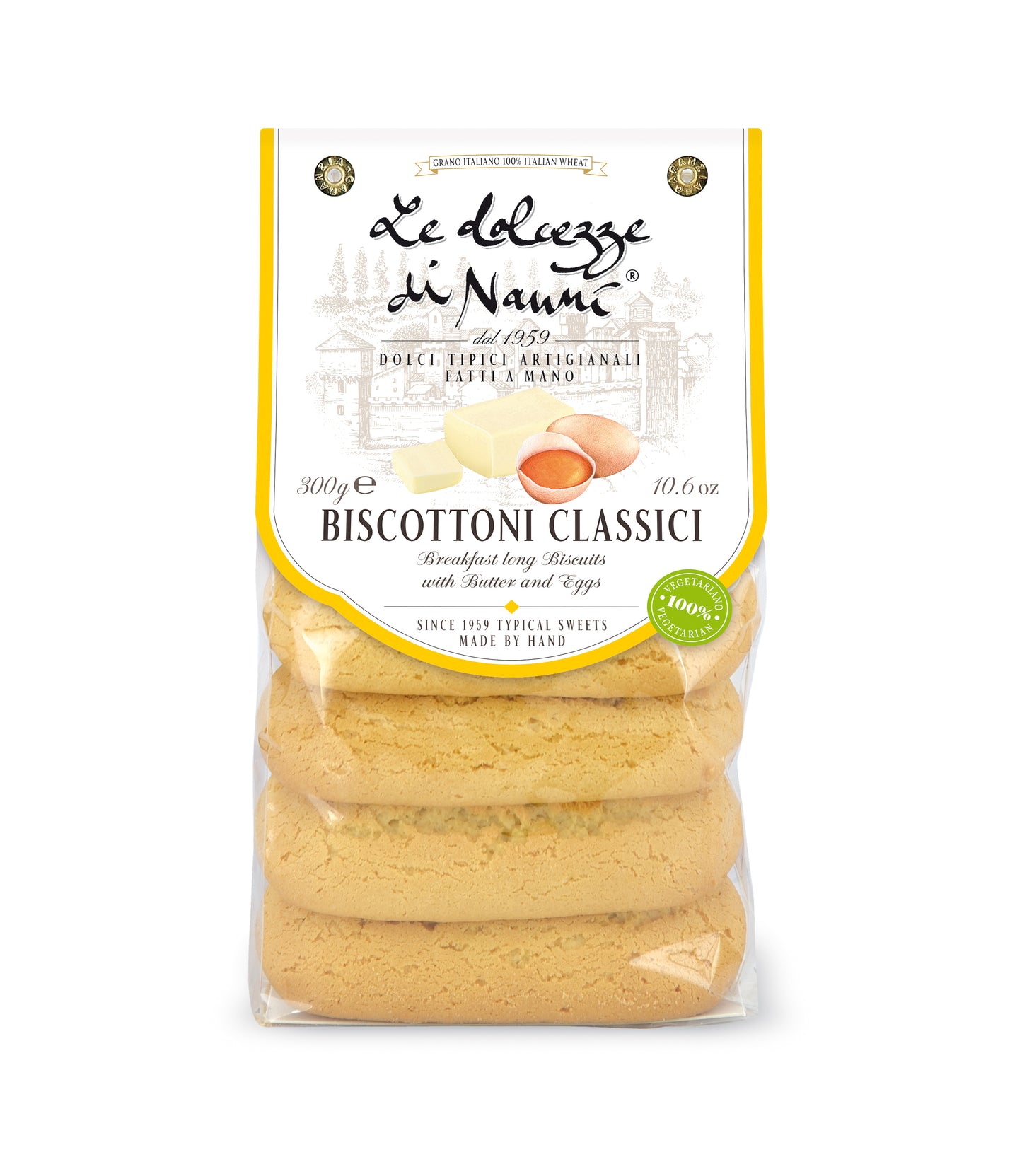 NEW! Classic Biscottoni - Crunchy Long Biscuits by Nanni, 10.5 oz, 8/CS