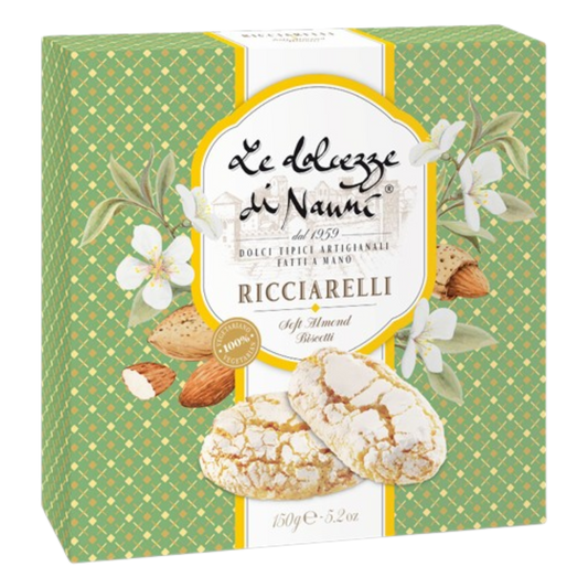 *WHOLESALE PRE-ORDER ONLY* 'Ricciarelli' Soft Almond Cookies in Gift Box by Nanni: Tuscany, 5.2 OZ, 8/CS *303*
