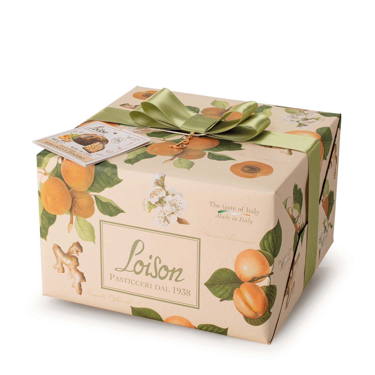 WHOLESALE PREORDER ONLY Panettone Apricot & Ginger - Frutta & Fiore, by Loison, 1.1 lbs (500 g), 6/CS *9260*