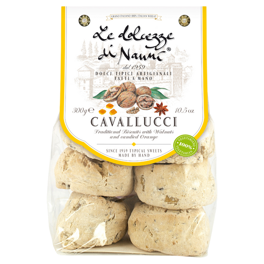 *SPECIAL* (BEST BY 05/2027) 'Cavallucci' Tuscan Pastries w/ Walnuts & Orange Peel, 10.5 oz, 8/CS