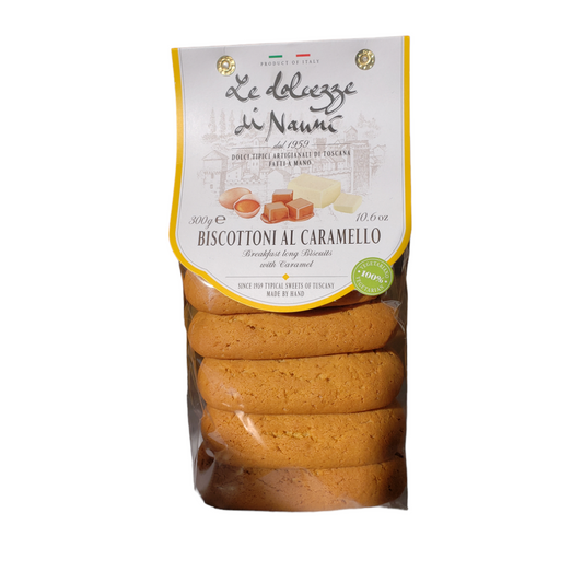 NEW! 'Biscottoni Caramello' Caramel Tuscan Cookies, by Dolcezze di Nanni, 10.6 oz (300 gr) (8/CS)