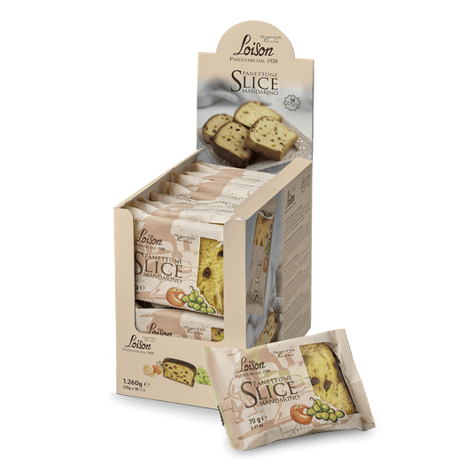 WHOLESALE PRE-ORDER ONLY * LESS THAN 5 CS LEFT * Panettone Slices, Mandarin, 2.5 oz (70 g), (18/CS) **312* ETA MID OCTOBER*