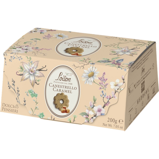 New! Caramel Canestrello Cookies in Lingotto Gift Box by Loison, 7.1 oz (12/CS) *1007A*