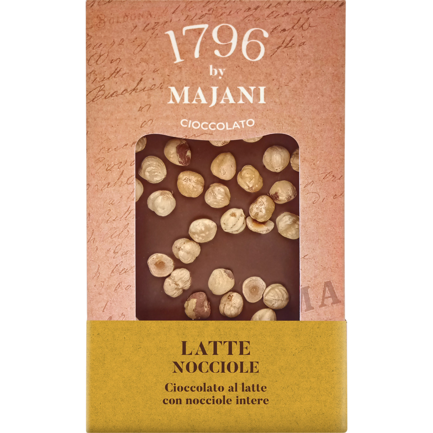 *WHOLESALE PRE-ORDER ONLY* "Le Golose" 1796 Milk Chocolate Bar with Whole Hazelnuts by Majani, 4.05 OZ, 12/CS *3165*