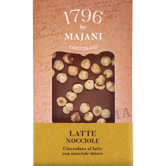 *WHOLESALE PRE-ORDER ONLY* "Le Golose" 1796 Milk Chocolate Bar with Whole Hazelnuts by Majani, 4.05 OZ, 12/CS *3165*