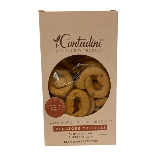 NEW! Tarallini w/ Fennel by I Contadini, 8.8 oz (250 gr), (10/CS)