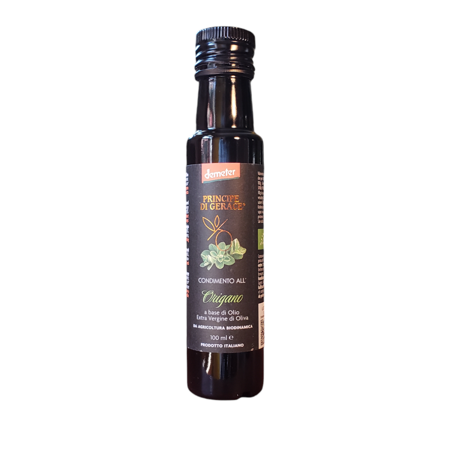 *SPECIAL* 2023/2024 CROP* NEW! Infused Extra Virgin Olive Oil with Oregano, Organic, Biodynamic, Demeter by Principe di Gerace, 3.5 fl oz, (9/CS)