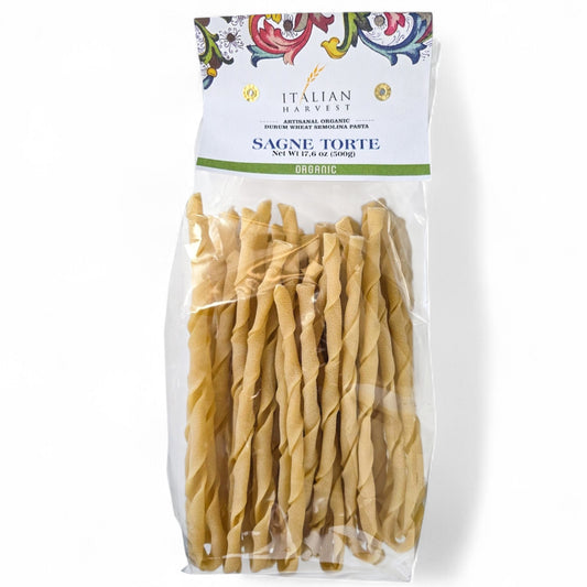 **OUT OF STOCK** *NEW PACKAGING & UPC* Sagne Torte Twisted Handmade Strips by Marella: Organic, 1.1 lb, 8/CS *ETA JUNE 1*