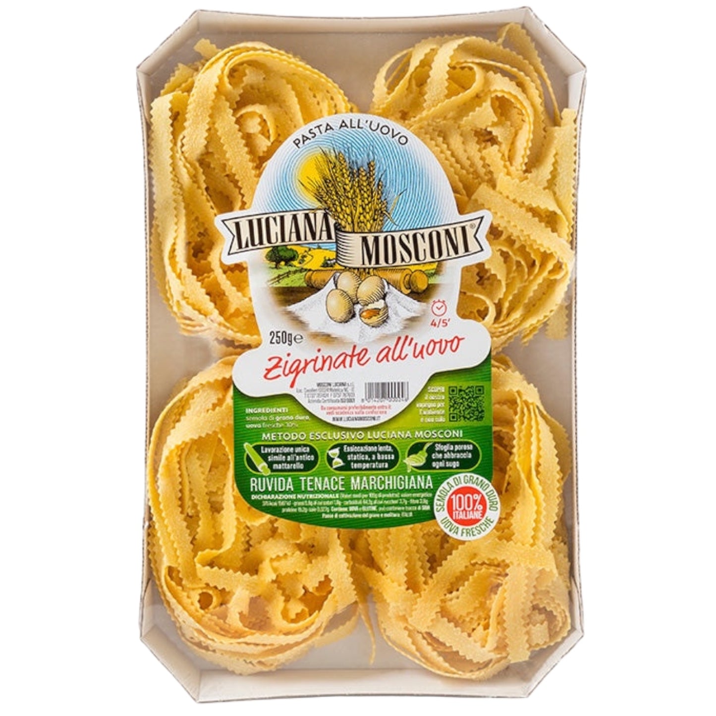 *SPECIAL* (BEST BY 11/06/25) Zigrinate Nest, Egg Pasta by Luciana Mosconi: 8.8 oz., 12/CS