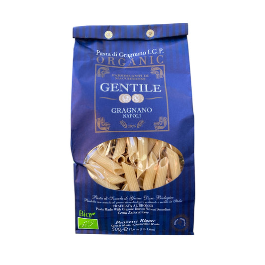 Pennette Rigate (Small Penne) by Gentile: Organic, 1.1 lb, 12/CS
