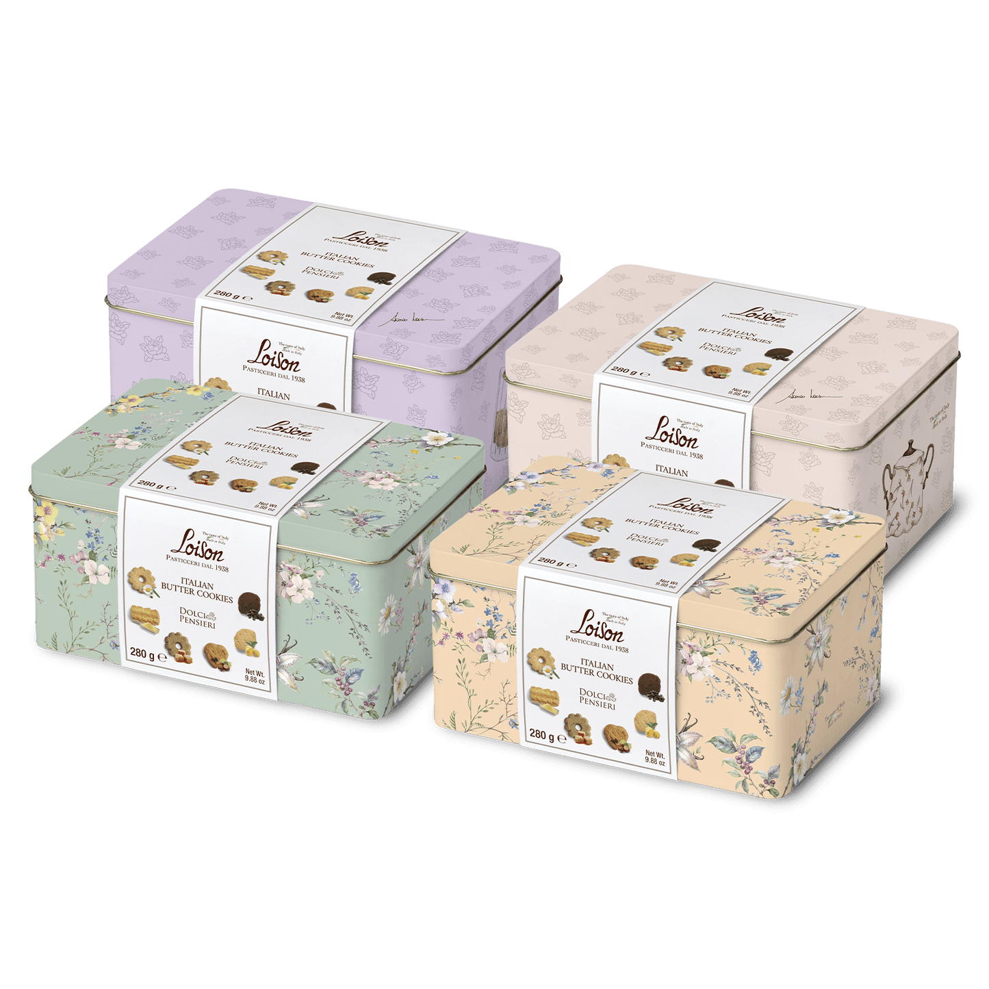*WHOLESALE PRE-ORDER ONLY* Butter Cookies Mix-Tin, Individually Wrapped by Loison, 10 OZ, 4/CS *1892*