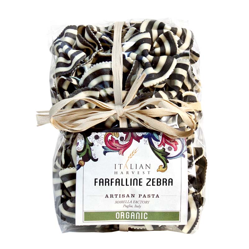 Farfalline Zebra Black & White Bowties by Marella: Organic, 8.8 oz, 18/CS