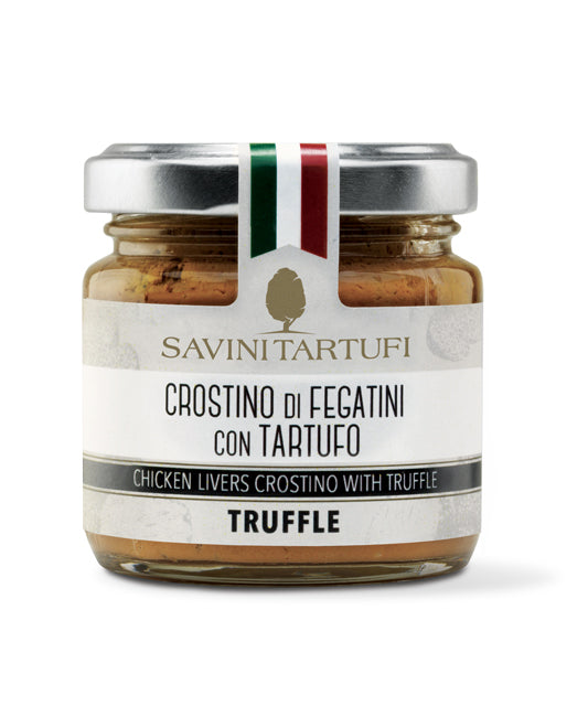 SPECIAL - NEW! "Crostino di Fegatini con Tartufo" Chicken Liver and Truffle Pâté by Savini Tartufi, 3.17 oz, 6/CS