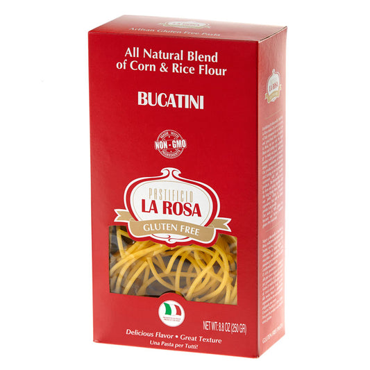 Bucatini Gluten Free Corn & Rice Pasta by La Rosa, 8.8 oz, 8/CS
