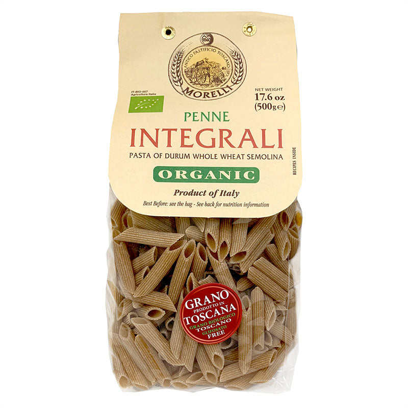 *SPECIAL* (BEST BY 03/09/25) Penne Whole Wheat by Morelli: Organic, 1.1 lb, 12/CS