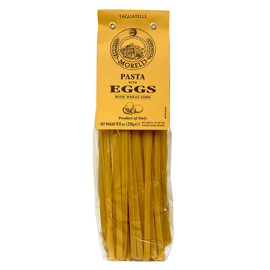 *SPECIAL* (BEST BY 01/24/26) Tagliatelle Egg Pasta with Wheat Germ by Morelli, 8.8 oz, 16/CS