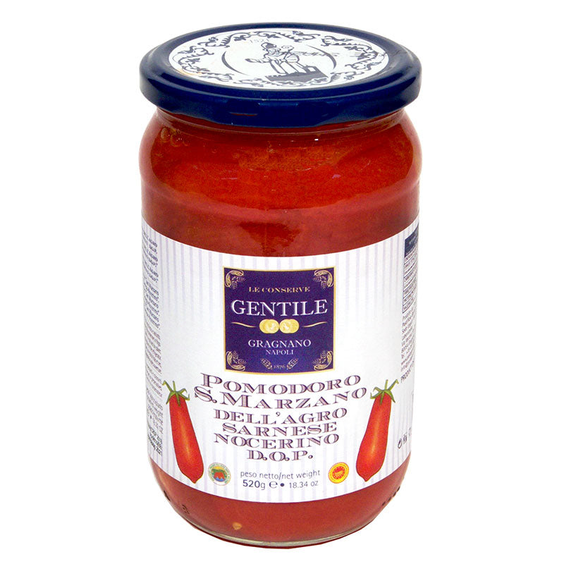 "San Marzano" Whole, Peeled Tomatoes: D.O.P. by Gentile, 18.34 oz, 12/CS