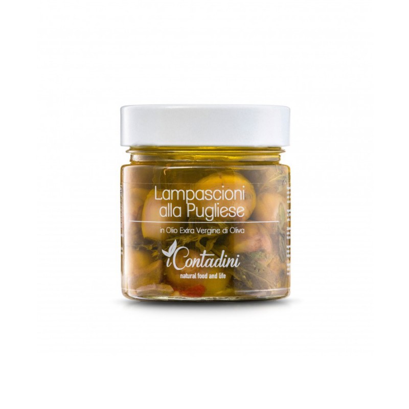 "Lampascioni" Wild Onions in Extra Virgin Olive Oil by I Contadini: 8.1 oz, 6/CS