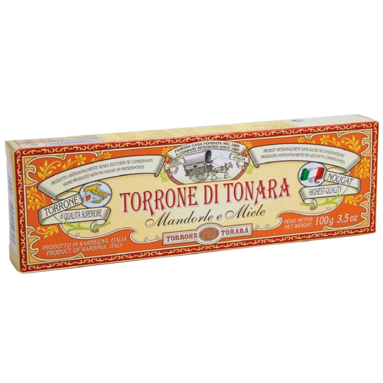 Torrone Nougat with Almonds & Honey by Torrone Pili: Box (Sardegna), 3.5 oz, 15/CS