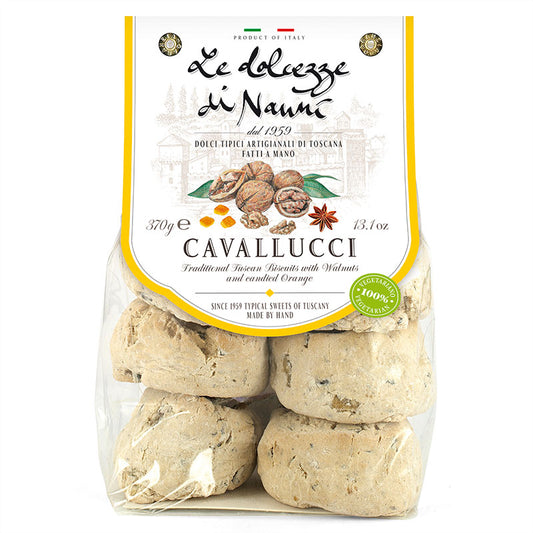 "Cavallucci" Soft Tuscan Pastries with Walnuts and Orange Peel by Nanni: Tuscany, 13.1 oz, 8/CS